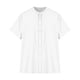 thumbnail image 3 of Camisas de Lino para Hombres Verano Europeo Sobredimensionado Color Sólido Manga Corta de Pie Cuello Botón Abajo, 3 of 5