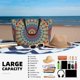 thumbnail image 5 of Disketp Round Mandala Bolsa de Playa de Gran Capacidad, Bolso Impermeable y a Prueba de Arena para Mujer, Ideal para Playa, Piscina y Natación, 5 of 7