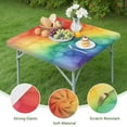 thumbnail image 4 of Colorful Tie Dye Cloud Shape Pattern Square Fitted Tablecloth with Elastic Edge,Square Table Cover,Washable Elastic Table Cover for Home Kitchen Party Decor 36"x36", 4 of 6