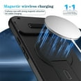 thumbnail image 3 of Case for Google Pixel 9 Pro XL 6.8" with Invisible Fold Holder Stand, MagSafe Magnetic Wireless Charging,Sliding camera casing,Shockproof Dropproof Tough Rugged Protective Case Cover,Black, 3 of 10