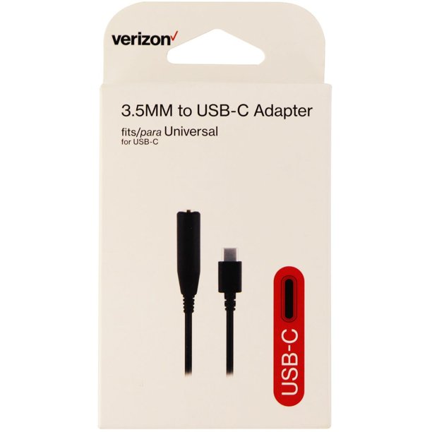 Verizon (TYPECTO35MM) 3.5mm USBC Adapter Black