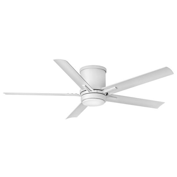 5 Blade Ceiling Fan With Light Kit In Transitional Style-10.5 Inches Tall And 52 Inches Wide-Matte White Finish Hinkley Lighting 902552Fmw-Lwd
