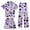 AB253 Light Purple, variant on Tisuna Children'S Short Sleeve Halloween Pajamas Set For Girls Graphic Print Collared Tops Shorts & Long Pants Pjs Set Fashion Cute Kids Halloween 3 Pieces Indoor Wear For Age 3-13 Years