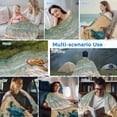 thumbnail image 5 of Coastal Turtle Cooling Blanket, Lightweight Breathable Summer Throw Blanket with Double Sided Cold Effect, Summer Beach Nautical Ocean Waves Picnic Beach Blankets Bed Sheet for Hot Sleepers 50"x60", 5 of 8