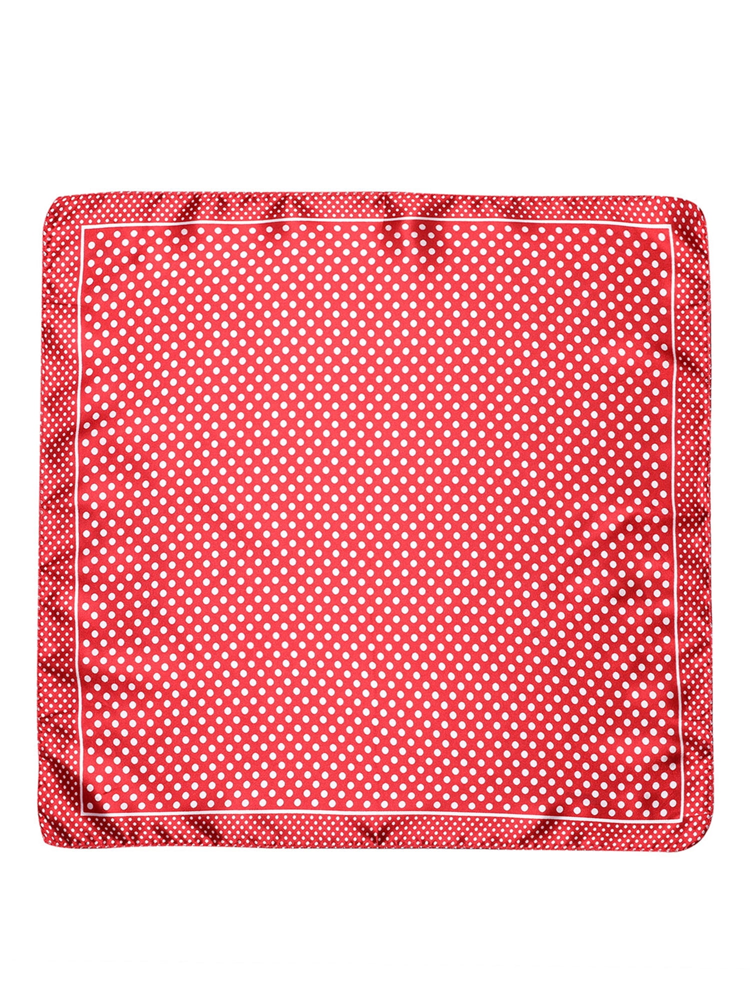 Unique Bargains Women Satin Print Square Scarves Kerchief Neck Scarves 20 x 20""