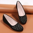 thumbnail image 4 of GERsome Ballet Flats for Women Closed Round Toe Dress Shoes Comfort Slip-On Casual Work Flats Shoes, Black Size 7.5, 4 of 6