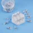 thumbnail image 3 of 50 Pcs Photo Clip-shaped Thumb Tacks Clear Push Pins Home Decorative Push Pins, 3 of 7