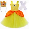 thumbnail image 5 of Disfraz de princesa Daisy para niña, vestido de tul amarillo para fiesta de cumpleaños, vestido de baile, ropa de cosplay para carnaval y Halloween, 5 of 5
