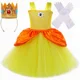 thumbnail image 5 of Disfraz de princesa Daisy para niña, vestido de tul amarillo para fiesta de cumpleaños, vestido de baile, ropa de cosplay para carnaval y Halloween, 5 of 5