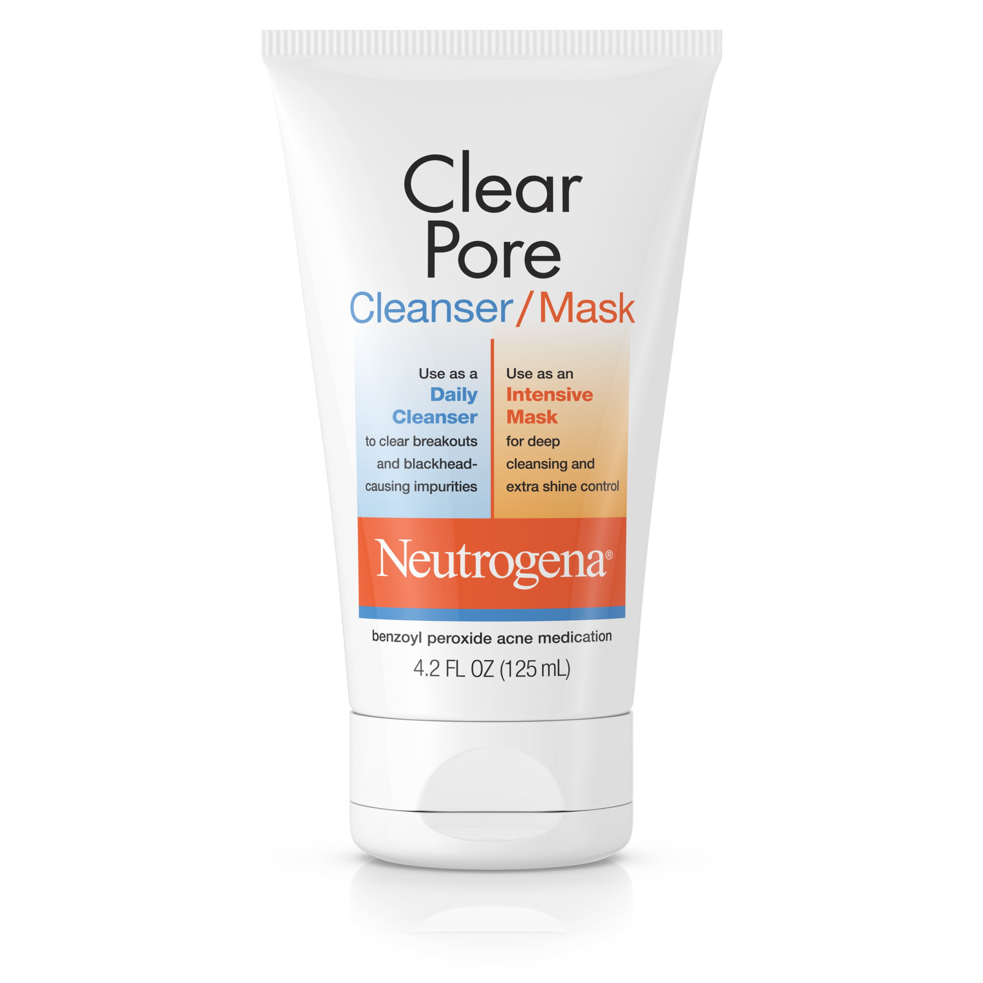 Neutrogena Clear Pore 2 in 1 Facial Cleanser/Face Mask with Kaolin & Bentonite Clay - 4.2 fl oz