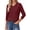 Wine Red, variant on Fantaslook Knit Sweater for Women Long Sleeve V Neck Fall Tops Trendy Lightweight Pullover Work Shirts