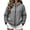Grey, variant on Hooded Waterproof Rain Jacket for Womens Leopard Print Full Zip Windbreaker with Pockets Lightweight Raincoat Adjustable Hood Cuffs Outdoor Outerwear for Hiking Travel Wet Weather Black 2XS