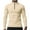 Beige, variant on Men Quarter Zip Tight Tops Long Sleeve Athletic Workout Sprots Shirts Slim Stretch Pullover Tops