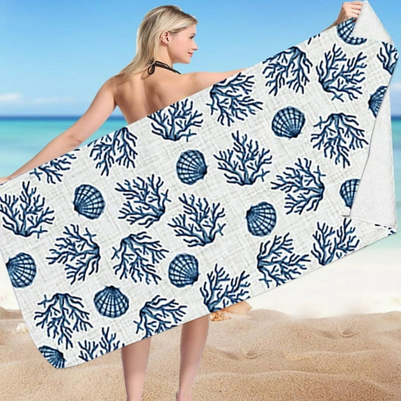 Konghyp Beach Towel Microfiber – Quick Dry Lightweight Travel Towels for Adults and Kids, Perfect for Beach Days, Easy to Pack, and Ideal for Poolside Fun and Outdoor Adventures
