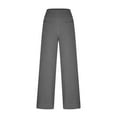 thumbnail image 4 of Women Wide Leg Pants Elastic Waisted Casual Linen Pants with Pockets Loose, 4 of 7