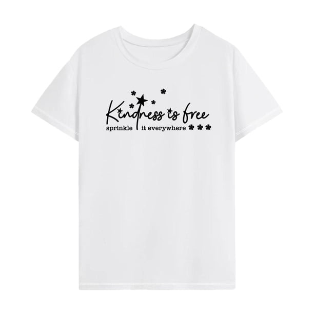 Camiseta para mujer, ligera, de ajuste regular, sencilla, suave y elegante, con cuello redondo M