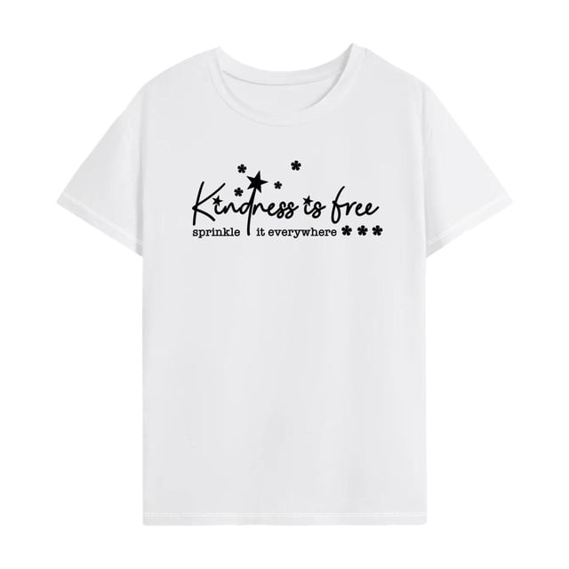 Camiseta básica para mujer, cómoda y clásica, con cuello redondo, para acampar, viajes de trabajo M