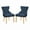 Dark Blue, variant on Furniture of America Glanz Fabric Wing-Back Side Chair in Gray (Set of 2)