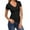 Black, variant on Womens Tops Casual Casual Sexy V Neck Solid Color Short Sleeved T Shirt Top Shirts For Women