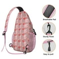 thumbnail image 3 of Watercolor Pig Sling Backpack Cute Farm Animal Cartoon Print Artistic Pattern Abstract Floral Design Aesthetic Crossbody Bag for Outdoor Use, 3 of 6