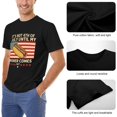 thumbnail image 6 of It's Not The 4th of July Until My Wiener Comes Out Zippy Men's Cotton Short Sleeve HD Print Tee for Casual T-Shirt Crew Neck Top Black S, 6 of 7