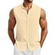 thumbnail image 1 of Camiseta sin mangas con estampado de rayas para hombre: prenda deportiva informal para climas cálidos y fácil de cuidar, 1 of 7