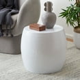 thumbnail image 2 of SAFAVIEH Vanadium Mid-Century Round Hammered Stool, White (15.3 in. W x 15.3 in. D x 15.7 in. H), 2 of 7