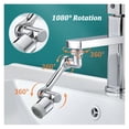 thumbnail image 4 of Universal 1080° Rotation Sink Faucet Extender Robotic Arm Water Tap Nozzle Adaptor Splash Filter 2 Modes Bathroom Faucet Sprayer ,Filter Impurities, 4 of 7