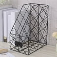 thumbnail image 4 of 1/2/4 Layers Iron Grid File Book Storage Shelf Organizer Holder Desktop Rack, 4 of 12