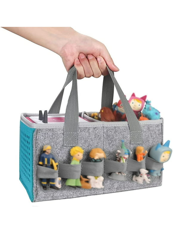 Champhox Storage Bag for Tonie box Starter Set and Ton ies Figurine, Protective Organizer Holder for Tonie box Accessories, Carrying Bag for Tonie box, Ton ies Carrier (Blue)
