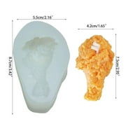 Rvaymup Fried Chicken Leg Food Molds Soap Molds Aromatherapy Mold Gypsum Chocolate Candle Mold Cake Mould Silicone Material Mold