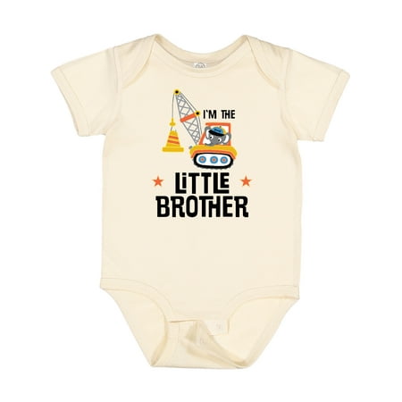 

Inktastic Little Brother Construction Truck Boys Gift Baby Boy Bodysuit