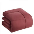 thumbnail image 4 of Luxury Burgundy 5-piece Bed in a Bag Down Alternative Comforter Set, Twin, 4 of 5