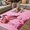 White Pink Dark Pink, variant on Valentine's Day Outdoor Rug for Patio/Deck/Porch, Non-Slip Large Area Rug 5 x 7 Ft, Flamingos Roses Love Romance Ombre Pink Indoor Outdoor Rugs Washable Area Rugs, Camping Rug Carpet Runner