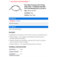 thumbnail image 2 of Rear Right Passenger Side Parking Brake Cable - Compatible with 2005 - 2014 Ford Mustang (Up To 2/3/2014) 2006 2007 2008 2009 2010 2011 2012 2013, 2 of 2
