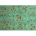 thumbnail image 1 of Ahgly Company Indoor Rectangle Abstract Turquoise Blue Modern Area Rugs, 5' x 7', 1 of 4