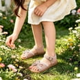 thumbnail image 2 of oqasdz Girls Sandals Elegant Lace Bow Design Flat Princess Shoes for Big Kids and Youth Beach Walking Shoes Casual Summer, 2 of 5