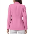 thumbnail image 3 of Vedolay Top Blazers for Women Business Casual Open Front Long Sleeve Work Office Jackets,Pink XL, 3 of 5