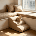 thumbnail image 5 of Dog Stairs for Small Dogs and Cats,Non-Slip 3 Step Pet Ramp for Couch,Khaki | High-Density Foam Support with a Gentle 3-Step Design for Easy, Comfortable Access to Couches and Sofas 14''H, 5 of 6