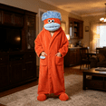 thumbnail image 5 of Monster Onesie Animal Pajamas Cosplay Costume Without Shoes, Big Eyes Wide Mouth Monster Jumpsuit, Funny Halloween Costume for Couples, Parties, Photos and Lounging, and Costume Events, Red:M, 5 of 5