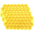 thumbnail image 1 of Recipiente hexagonal SiliBlockYellow 3Pzas Amarillo Silicón 37Cavidades Grado Alimenticio Flexible., 1 of 2