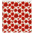 thumbnail image 3 of Ambesonne Poppy Flower Shower Curtain, Floral Blossom Spring, 69"Wx84"L, Orange Olive Green White, 3 of 3