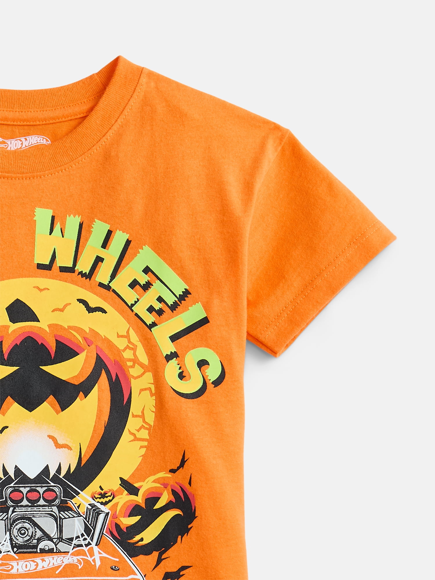 Hot Wheels Toddler Boys Halloween Crewneck Tee with Short Sleeves, Sizes 12M-5T