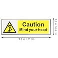 thumbnail image 2 of HOMOBABE Warning Car Stickers 3Pcs Yellow PVC Self Adhesive Safety Signs, 2 of 8