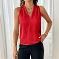 thumbnail image 4 of Ktyne Tank Top Women Business Professional Sleeveless Blouse To Wear Under Blazers V-Neck Vest Shirt Summer Fashion Work Tops Red L, 4 of 7