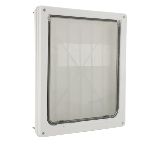 Cat Doors,2 Way Design Interior Exterior Cat Dog Door Controllable Flexible Switch Pet Lock Flap Door Plastic Pet Door Cats Kitties Plastic Puppy Cat Door
