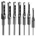 thumbnail image 1 of GFDYREE Square Hole Drill Bit, Steel Hardness Sharp Durable Mortising Chisel Set 1/2-Inch, 1/4-Inch, 3/4inch, 3/8-Inch, 5/8-Inch, 5/16-Inch, 9/16-Inch Woodworking Mortiser Drill Bit-7pcs, 1 of 7