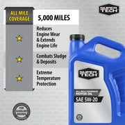 Super Tech All Mileage Synthetic Blend Motor Oil SAE 5W-20, 5 Quarts