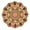 Red, variant on 4 ft. Red Wool Floral Hand Tufted Round Area Rug