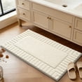thumbnail image 6 of FRABE Bathroom Rugs Non Slip with Rubber Backing, Extra Soft Plush Microfiber Bath Rug Absorbent, Machine Washable Bath Mat Quick Dry for Tub, Shower, Ivory White, 20"x32", 6 of 10